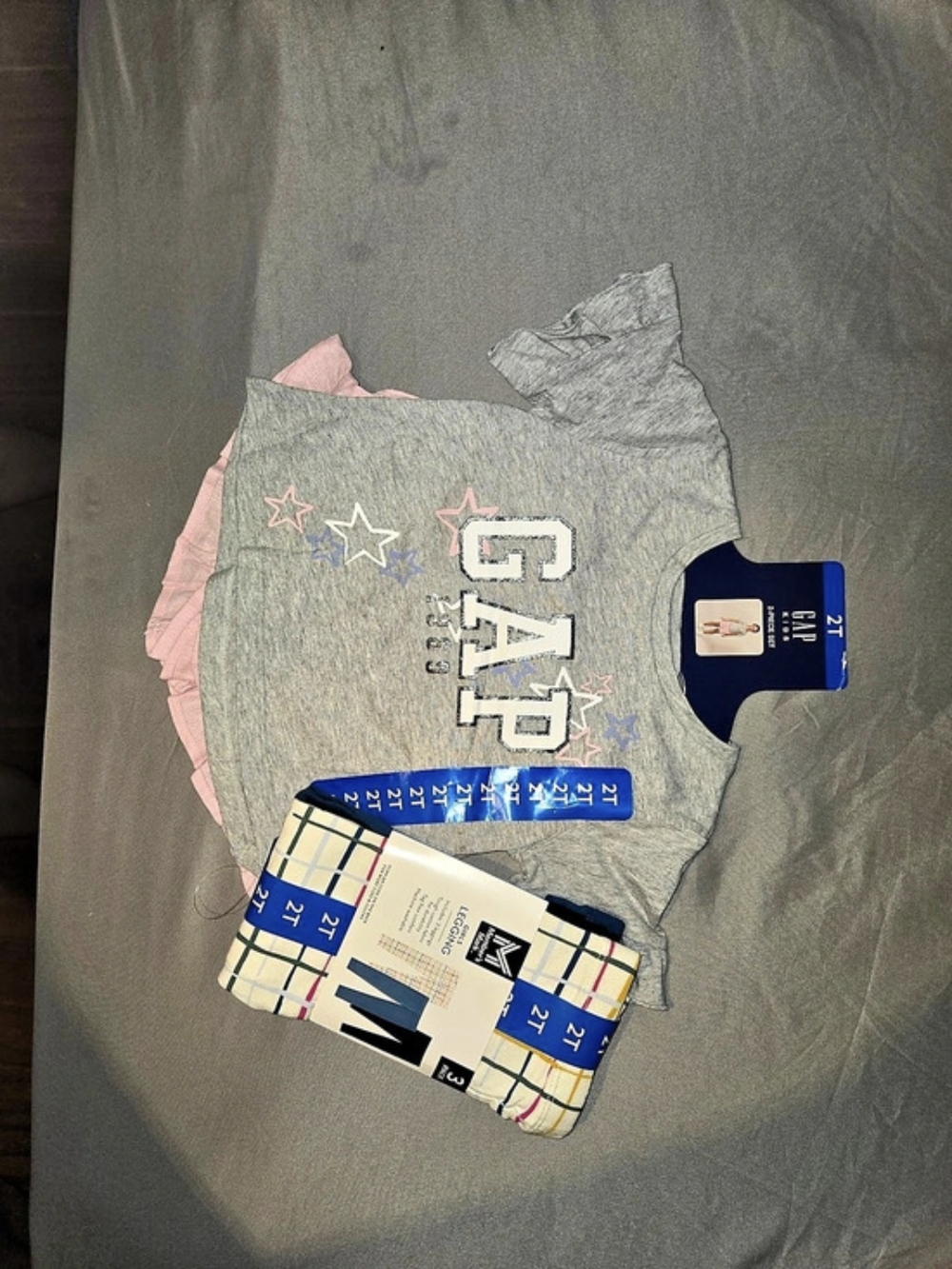 Gap 2-Piece Set Girls Gray & Pink Size 2T NWT